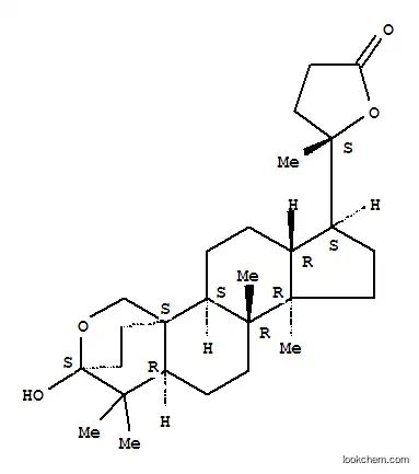 Molecular Structure of 164991-75-7 (2(3H)-Furanone,dihydro-5-methyl-5-[(2S,4aS,4bS,6aR,7S,9aR,9bR,11aR)-tetradecahydro-2-hydroxy-1,1,9a,9b-tetramethyl-4H-2,4a-ethanocyclopenta[5,6]naphth[1,2-c]oxin-7-yl]-,(5S)-)
