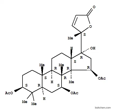 Molecular Structure of 164991-78-0 (18-Norchol-22-en-24-oicacid, 3,7,15-tris(acetyloxy)-17,20-dihydroxy-4,4,8,14-tetramethyl-, g-lactone, (3b,5a,7b,15b)- (9CI))