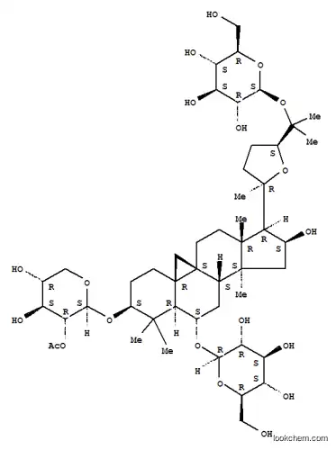 Molecular Structure of 164991-87-1 (b-D-Glucopyranoside, (3b,6a,16b,20R,24S)-3-[(2-O-acetyl-b-D-xylopyranosyl)oxy]-20,24-epoxy-16-hydroxy-9,19-cyclolanostane-6,25-diylbis-)