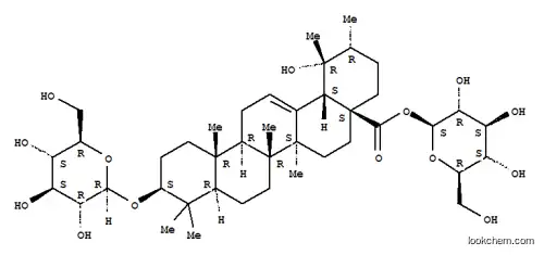 Molecular Structure of 165198-40-3 (Urs-12-en-28-oic acid, 3-(b-D-glucopyranosyloxy)-19-hydroxy-,b-D-glucopyranosyl ester, (3b)- (9CI))