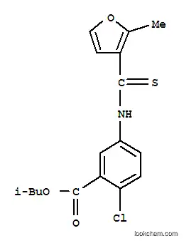 Molecular Structure of 165391-81-1 (2-methylpropyl 2-chloro-5-{[(2-methylfuran-3-yl)carbonothioyl]amino}benzoate)