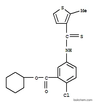 Molecular Structure of 165391-84-4 (cyclohexyl 2-chloro-5-{[(2-methylthiophen-3-yl)carbonothioyl]amino}benzoate)