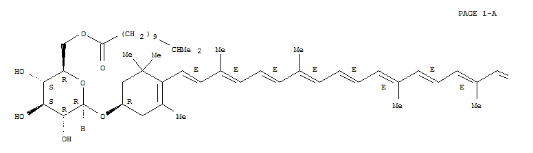 Molecular Structure of 165525-68-8 (b,b-Caroten-3-ol, 3'-[[6-O-(11-methyl-1-oxododecyl)-b-D-glucopyranosyl]oxy]-,(3R,3'R)- (9CI))