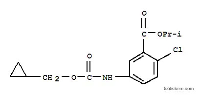 Molecular Structure of 165549-71-3 (1-methylethyl 2-chloro-5-{[(cyclopropylmethoxy)carbonyl]amino}benzoate)