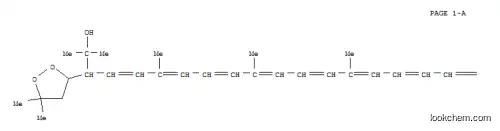 Molecular Structure of 166197-35-9 (4,6,8,10,12,14,16,18,20,22,24,26-Dotriacontadodecaene-2,31-diol,3-(5,5-dimethyl-1,2-dioxolan-3-yl)-2,6,10,14,19,23,27,31-octamethyl-30-(3-methyl-2-butenyl)-(9CI))
