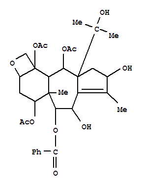 Molecular Structure of 166197-42-8 (1H-Azuleno[5',6':3,4]benz[1,2-b]oxete-4,5,6,8,10,10b(2aH)-hexol,3,4,4a,5,6,8,9,9a,10,10a-decahydro-9a-(1-hydroxy-1-methylethyl)-4a,7-dimethyl-,4,10,10b-triacetate 5-benzoate, (2aR,4S,4aS,5R,6R,8S,9aS,10S,10aR,10bS)-)