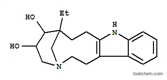 Molecular Structure of 16625-15-3 (2H-3,7-Methanoazacycloundecino[5,4-b]indole-5,6-diol,7-ethyl-1,4,5,6,7,8,9,10-octahydro-, (5S,6S,7S)- (9CI))