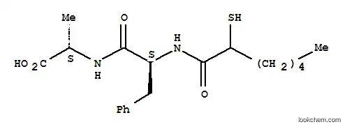 Molecular Structure of 166334-50-5 (L-Alanine,N-(2-mercapto-1-oxoheptyl)-L-phenylalanyl-)