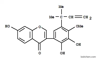 Molecular Structure of 166334-58-3 (4H-1-Benzopyran-4-one,3-[5-(1,1-dimethyl-2-propen-1-yl)-2,3-dihydroxy-4-methoxyphenyl]-7-hydroxy-)