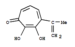 Molecular Structure of 16643-34-8 (2,4,6-Cycloheptatrien-1-one,2,3-dihydroxy-4-(1-methylethenyl)-)