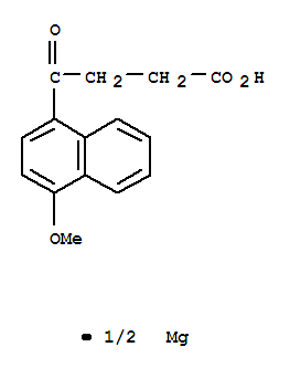 Molecular Structure of 16643-66-6 (1-Naphthalenebutanoicacid, 4-methoxy-g-oxo-,magnesium salt (2:1))