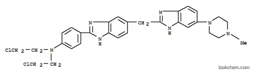 Molecular Structure of 166546-20-9 (N,N-bis(2-chloroethyl)-4-(6-{[6-(4-methylpiperazin-1-yl)-1H-benzimidazol-2-yl]methyl}-1H-benzimidazol-2-yl)aniline)