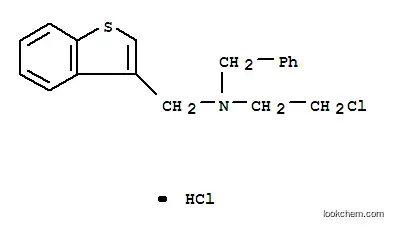 N-(1-benzothiophen-3-ylmethyl)-N-benzyl-2-chloroethanamine hydrochloride (1:1)
