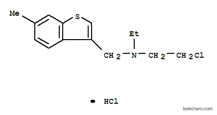 Molecular Structure of 16662-26-3 (2-chloro-N-ethyl-N-[(6-methyl-1-benzothiophen-3-yl)methyl]ethanamine hydrochloride (1:1))