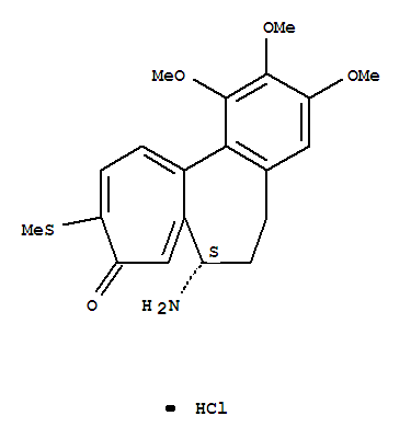Benzo[a]heptalen-9(5H)-one,7-amino-6,7-dihydro-1,2,3-trimethoxy-10-(methylthio)-, hydrochloride (1:1),(7S)- cas  16665-61-5
