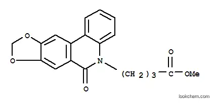 Molecular Structure of 167033-99-0 ([1,3]Dioxolo[4,5-j]phenanthridine-5(6H)-butanoicacid, 6-oxo-, methyl ester)