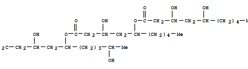 Molecular Structure of 167173-84-4 (Decanoic acid,5-[(3,5-dihydroxy-1-oxodecyl)oxy]-3-hydroxy-,1-(3-carboxy-2-hydroxypropyl)-5-hydroxyhexyl ester (9CI))