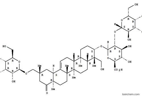 Molecular Structure of 167324-13-2 (b-D-Glucopyranosiduronic acid, (3b,4b,20b)-29-(b-D-glucopyranosyloxy)-23-hydroxy-22-oxoolean-12-en-3-yl2-O-b-D-galactopyranosyl- (9CI))