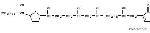 Molecular Structure of 167355-38-6 (2(5H)-Furanone,5-methyl-3-[2,8,10,13-tetrahydroxy-13-[tetrahydro-5-(1-hydroxytridecyl)-2-furanyl]tridecyl]-(9CI))