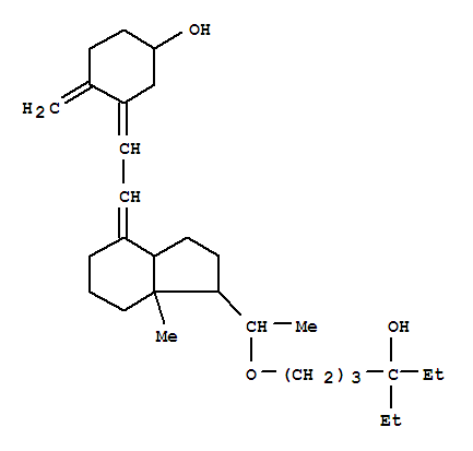 Molecular Structure of 167427-35-2 (Cyclohexanol,3-[(2E)-[(1S,3aS,7aS)-1-[(1R)-1-[(4-ethyl-4-hydroxyhexyl)oxy]ethyl]octahydro-7a-methyl-4H-inden-4-ylidene]ethylidene]-4-methylene-,(1S,3Z)- (9CI))