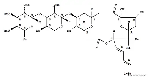 Molecular Structure of 167504-54-3 (10,17,18-Trioxatricyclo[11.3.1.14,7]octadecane-3,11-dione,15-[[3-O-(6-deoxy-2,3,4-tri-O-methyl-a-L-galactopyranosyl)-2-O-methyl-b-D-xylopyranosyl]oxy]-4-hydroxy-5,8,8,14-tetramethyl-9-[(1E,3E)-5-methyl-1,3-hexadien-1-yl]-,(1S,4R,5R,7R,9R,13S,14S,15S)-)