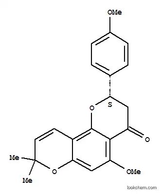4H,8H-Benzo[1,2-b:3,4-b']dipyran-4-one,2,3-dihydro-5-methoxy-2-(4-methoxyphenyl)-8,8-dimethyl-, (2S)-