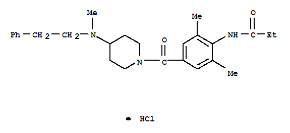 N-[2,6-dimethyl-4-({4-[methyl(2-phenylethyl)amino]piperidin-1-yl}carbonyl)phenyl]propanamide hydrochloride (1:1)