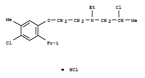 1-Propanamine,2-chloro-N-[2-[4-chloro-5-methyl-2-(1-methylethyl)phenoxy]ethyl]-N-ethyl-,hydrochloride (1:1)