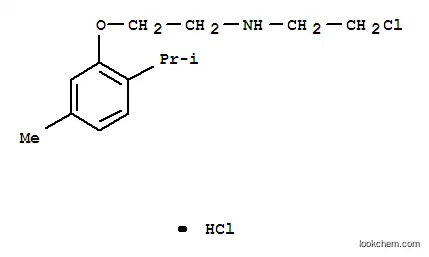 Molecular Structure of 16793-49-0 (2-chloro-N-{2-[5-methyl-2-(propan-2-yl)phenoxy]ethyl}ethanamine hydrochloride (1:1))