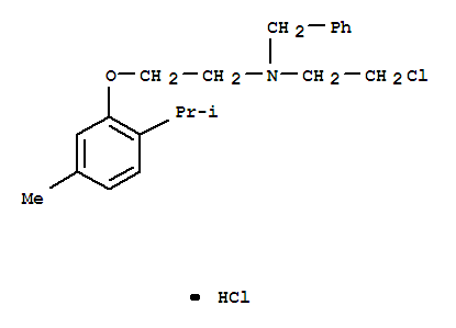 2-chloroethyl-[2-(5-methyl-2-propan-2-ylphenoxy)ethyl]-(phenylmethyl)azanium chloride