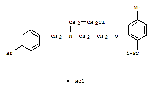 (4-bromophenyl)methyl-(2-chloroethyl)-[2-(5-methyl-2-propan-2-ylphenoxy)ethyl]azanium chloride