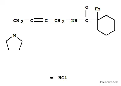 Molecular Structure of 16795-58-7 (1-phenyl-N-[4-(pyrrolidin-1-yl)but-2-yn-1-yl]cyclohexanecarboxamide hydrochloride (1:1))