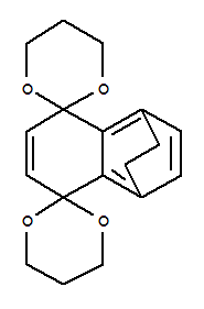 Molecular Structure of 168-04-7 (Dispiro[1,3-dioxane-2,5'(8'H)-[1,4]ethanonaphthalene-8',2''-[1,3]dioxane](9CI))