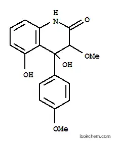 2(1H)-Quinolinone,3,4-dihydro-4,5-dihydroxy-3-methoxy-4-(4-methoxyphenyl)- (9CI)