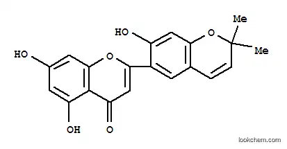 Molecular Structure of 168010-16-0 (4H-1-Benzopyran-4-one,5,7-dihydroxy-2-(7-hydroxy-2,2-dimethyl-2H-1-benzopyran-6-yl)-)
