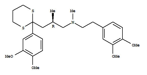 (2R)-3-[2-(3,4-DIMETHOXYPHENYL)-1,3-DITHIAN-2-YL]-N-[2-(3,4-DIMETHOXYP HENYL)ETHYL]-N,2-DIMETHYL-PROPAN-1-AMINECAS