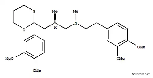 1,3-Dithiane-2-propanamine, 2-(3,4-dimethoxyphenyl)-N-(2-(3,4-dimethoxyphenyl)ethyl)-N,beta-dimethyl-, (R)-