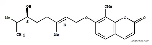 Molecular Structure of 168074-92-8 (2H-1-Benzopyran-2-one,7-[[(2E,6S)-6-hydroxy-3,7-dimethyl-2,7-octadien-1-yl]oxy]-8-methoxy-)