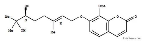 Molecular Structure of 168074-94-0 (2H-1-Benzopyran-2-one,7-[[(2E,6S)-6,7-dihydroxy-3,7-dimethyl-2-octen-1-yl]oxy]-8-methoxy-)