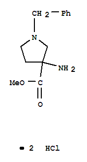 3-Pyrrolidinecarboxylicacid, 3-amino-1-(phenylmethyl)-, methyl ester, hydrochloride (1:2)