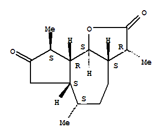 Molecular Structure of 16836-52-5 (Azuleno[4,5-b]furan-2,8(3H,4H)-dione,octahydro-3,6,9-trimethyl-, (3R,3aS,6S,6aS,9S,9aR,9bS)-)
