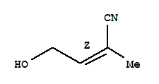 Molecular Structure of 168433-88-3 (2-Butenenitrile,4-hydroxy-2-methyl-, (2Z)-)