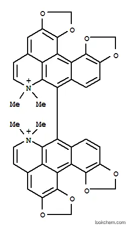 Molecular Structure of 168434-27-3 (11,11'-Bi-1,3-dioxolo[5,6]benzo[1,2-g][1,3]dioxolo[4,5]benzo[1,2,3-de]quinolinium,10,10'-dihydro-10,10,10',10'-tetramethyl-)
