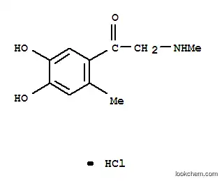 Molecular Structure of 16899-80-2 (Ethanone,1-(4,5-dihydroxy-2-methylphenyl)-2-(methylamino)-, hydrochloride (1:1))