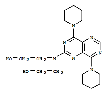 Ethanol,2,2'-[(4,8-di-1-piperidinylpyrimido[5,4-d]pyrimidin-2-yl)imino]bis- cas  16908-50-2