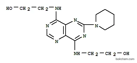 Molecular Structure of 16908-58-0 (Ethanol,2,2'-[[2-(1-piperidinyl)pyrimido[5,4-d]pyrimidine-4,8-diyl]diimino]bis- (9CI))
