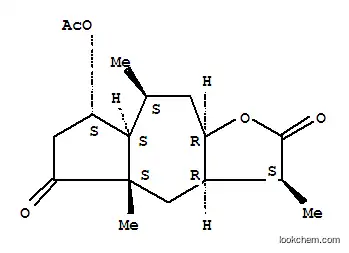 Molecular Structure of 16910-02-4 (Azuleno[6,5-b]furan-2,5-dione,7-(acetyloxy)decahydro-3,4a,8-trimethyl-, (3S,3aR,4aS,7S,7aS,8S,9aR)-)