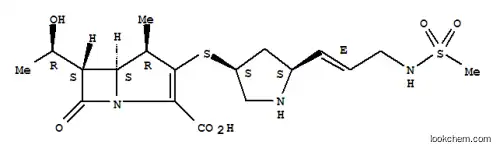 Molecular Structure of 169285-98-7 ((1R,5S,6S)-6-[1(R)-Hydroxyethyl]-2-[5(S)-[3-(methanesulfonamido)-1(E)-propenyl]pyrrolidin-3(S)-ylsulfanyl]-1-methyl-1-carba-2-penem-3-carboxylic acid)