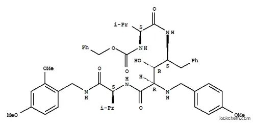 Molecular Structure of 169305-67-3 (benzyl [(2S)-1-({(2S,3R,4R)-5-({(2S)-1-[(2,4-dimethoxybenzyl)amino]-3-methyl-1-oxobutan-2-yl}amino)-3-hydroxy-4-[(4-methoxybenzyl)amino]-5-oxo-1-phenylpentan-2-yl}amino)-3-methyl-1-oxobutan-2-yl]carbamate (non-preferred name))