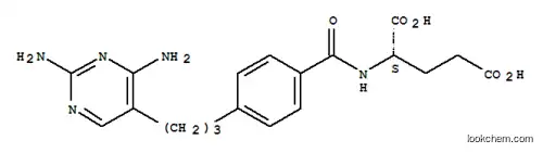 Molecular Structure of 169318-06-3 (L-Glutamic acid,N-[4-[3-(2,4-diamino-5-pyrimidinyl)propyl]benzoyl]-)